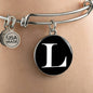 Initial L v3a - Bangle Bracelet