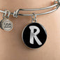 Initial R v2b - Bangle Bracelet
