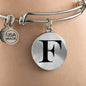 Initial F v1a - Bangle Bracelet