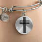 Stylized Cross - Bangle Bracelet