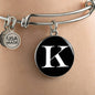 Initial K v3a - Bangle Bracelet