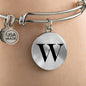 Initial W v1a - Bangle Bracelet