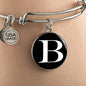 Initial B v3a - Bangle Bracelet