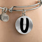 Initial U v1b - Bangle Bracelet