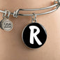 Initial R v3b - Bangle Bracelet
