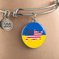 Ukrainian-American - Bangle Bracelet