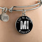 Heart In Michigan v02 - Bangle Bracelet