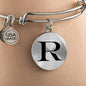Initial R v1a - Bangle Bracelet