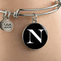 Initial N v3a - Bangle Bracelet