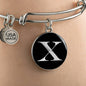 Initial X v2a - Bangle Bracelet