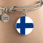 Finnish Flag - Bangle Bracelet