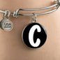 Initial C v3b - Bangle Bracelet