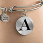 Initial A v1a - Bangle Bracelet