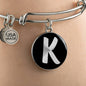 Initial K v2b - Bangle Bracelet