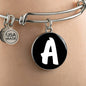 Initial A v3b - Bangle Bracelet