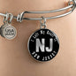 Heart In New Jersey v02 - Bangle Bracelet