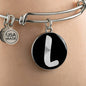 Initial L v2b - Bangle Bracelet