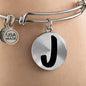 Initial J v1b - Bangle Bracelet