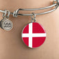 Danish Flag - Bangle Bracelet