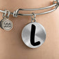 Initial L v1b - Bangle Bracelet