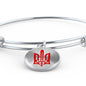 Stylized Tryzub (Red) - Bangle Bracelet