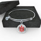 Stylized Tryzub (Red) - Bangle Bracelet