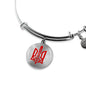 Stylized Tryzub (Red) - Bangle Bracelet