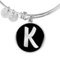 Initial K v2b - Bangle Bracelet