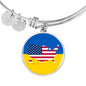 Ukrainian-American - Bangle Bracelet