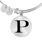 Initial P v1a - Bangle Bracelet
