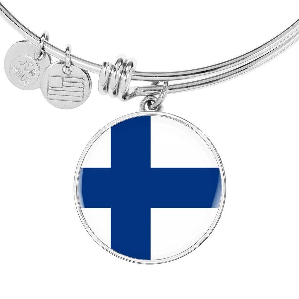 Finnish Flag - Bangle Bracelet