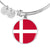 Danish Flag - Bangle Bracelet