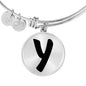 Initial Y v1b - Bangle Bracelet