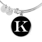 Initial K v3a - Bangle Bracelet