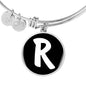 Initial R v3b - Bangle Bracelet