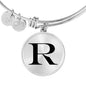 Initial R v1a - Bangle Bracelet