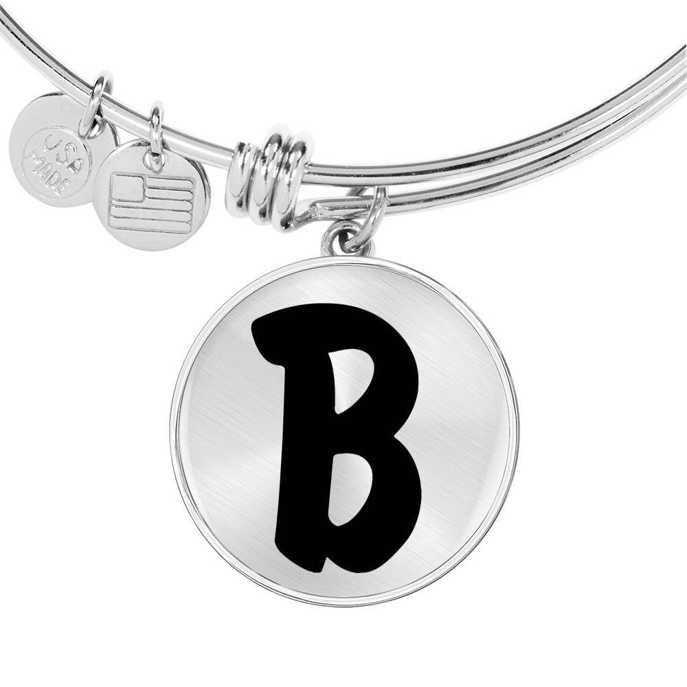 Initial B v1b - Bangle Bracelet