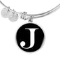 Initial J v3a - Bangle Bracelet