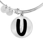 Initial U v1b - Bangle Bracelet