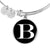 Initial B v3a - Bangle Bracelet