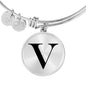 Initial V v1a - Bangle Bracelet