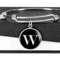 Initial W v2a - Bangle Bracelet