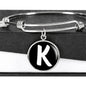 Initial K v3b - Bangle Bracelet