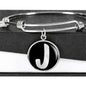 Initial J v2b - Bangle Bracelet