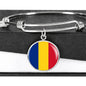 Romanian Flag - Bangle Bracelet