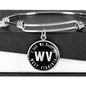 Heart In West Virginia v02 - Bangle Bracelet