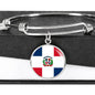 Dominican Flag - Bangle Bracelet