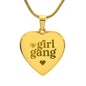 Girl Gang - Engraved Heart Pendant Necklace