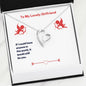To My Lovely Girlfriend (Valentine's) - Forever Love Heart Necklace