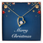Merry Christmas v01 - 18k Yellow Gold Finish Forever Love Necklace